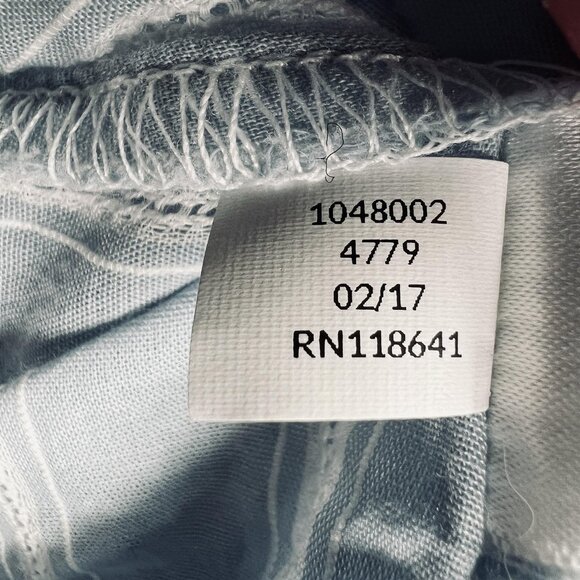 Lane Bryant Womens 14 Ruffle Blouse‎ Blue Striped Cotton Sleeveless Career Top - Picture 8 of 11